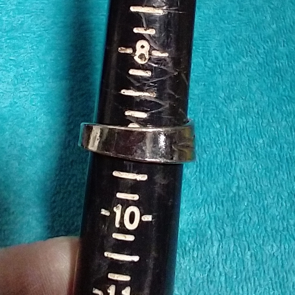 Elegant Silvertone Shell Ring Adjustable Vintage - image 2